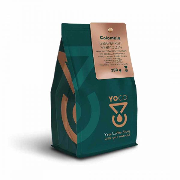 Colombia Grapefruit Vermouth: Premium 250g Filter Coffee Beans, Exquisite Blend for Coffee Lovers. Buy Now!