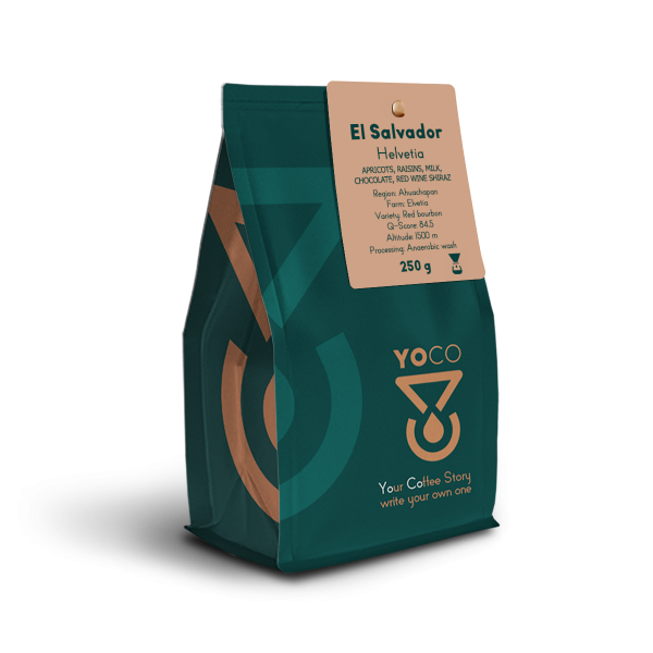 Indulge in the rich flavors of El Salvador Helvetia Filter 250g - A premium coffee blend for your perfect morning ritual.