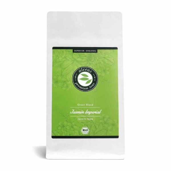 Experience luxury with Jasmin Imperial ORGANIC tea - 100g, bag, perfect for your daily dose of elegance and wellness.
